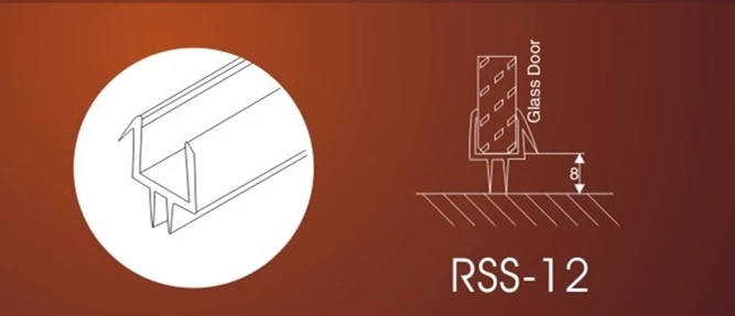 Shower door frameless PVC sealing strips