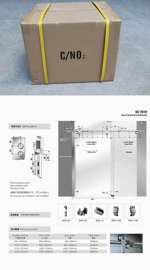 Top quality stainless steel 304 sliding barn door hardware