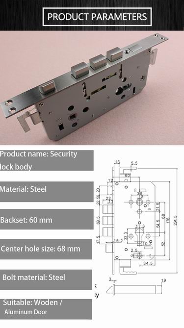 stainless steel anti-theft lock body